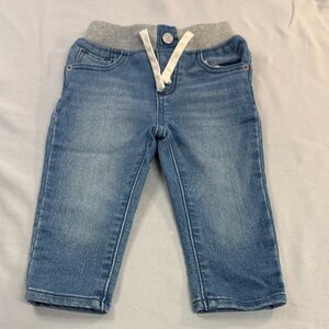 GAP - Blue Denim Pants with Grey Ribbed elastic Waistband